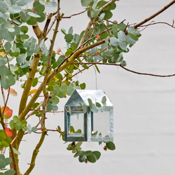 A2 Living fyrfads lanterne galvaniseret hjde 12 cm indendrs/udendrs 