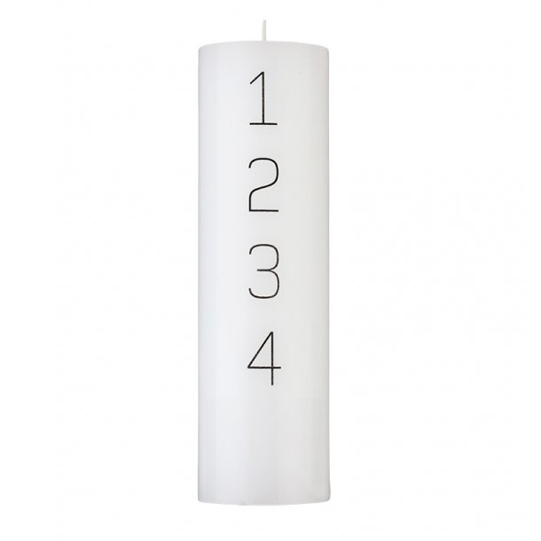 Adventslys m. Guld, Slv eller rd tal