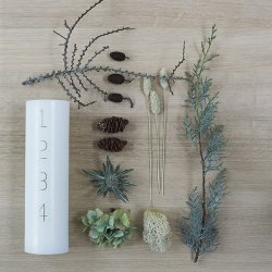 Adventslys m. Guld, Slv eller rd tal