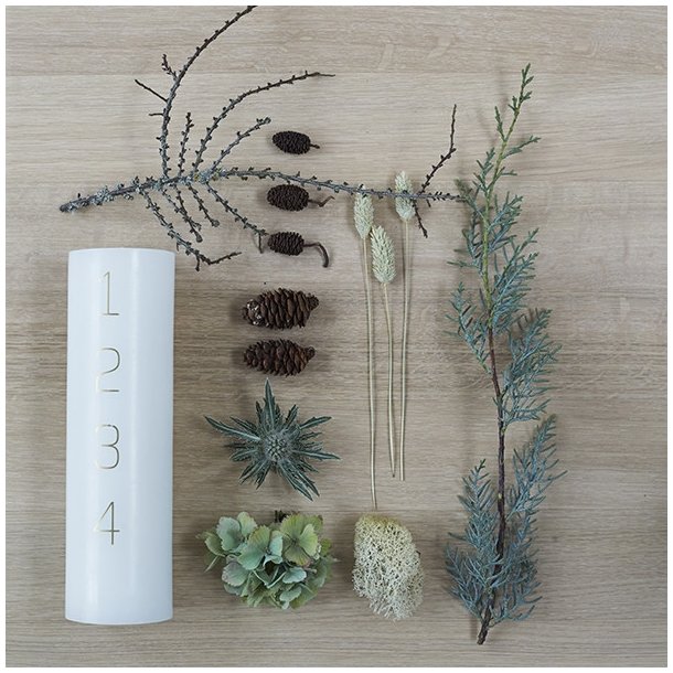 Adventslys m. Guld, Slv eller rd tal