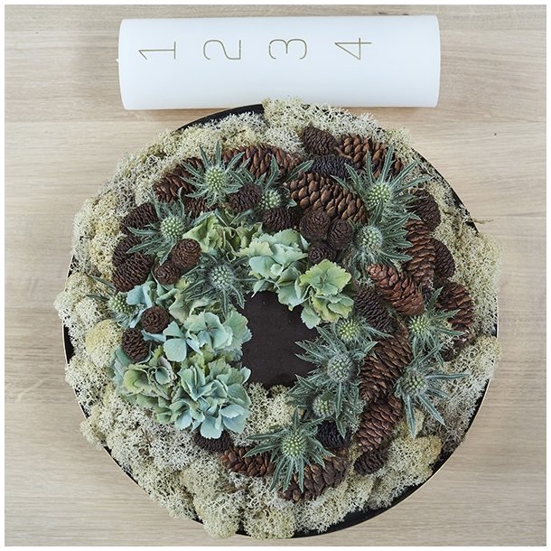 Adventslys m. Guld, Slv eller rd tal