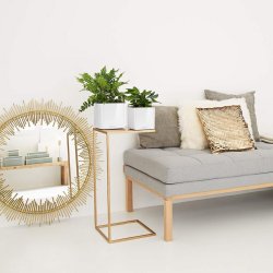 Lechuza Cube Glossy 14 indendrs krukke til blomster med selvvandingssystem 13,5