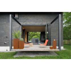 Oljelampor I Corten Stl - Kvadratisk