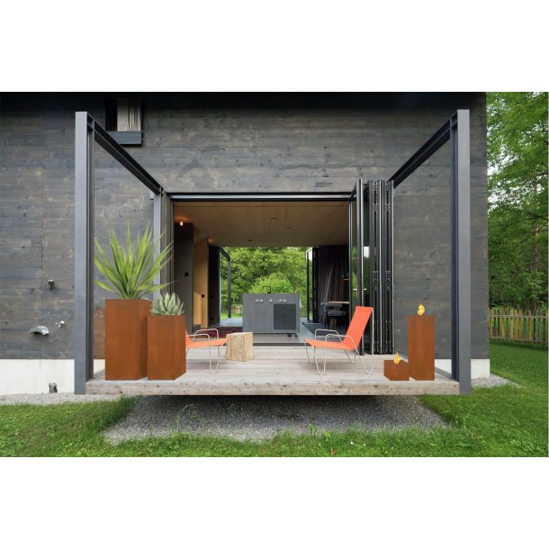 Oljelampor I Corten Stl - Kvadratisk