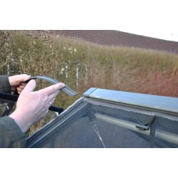 Keder med velcro til fastholdelse af plastfolie (uden insektnet)