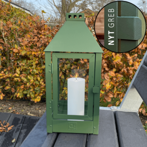 A2 Living lanterne olivengrn midi. Kunstindustrien stearinlys