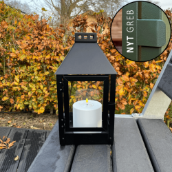 Svart Lykta M. Utomhus Led-Ljus