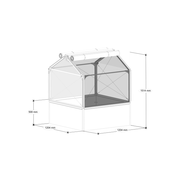 GrowCamp Greenhouse 1,2 m2 BASIC AIR - PVC 