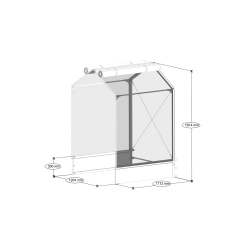 Extension to GrowCamp HIGH - PVC 30x120x120 cm