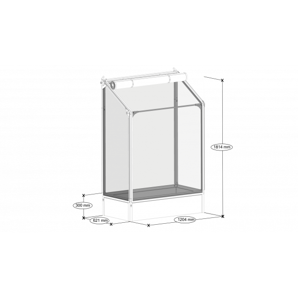 GrowCamp Mini Drivhus 0,7 m2 HJ vgbed - PVC