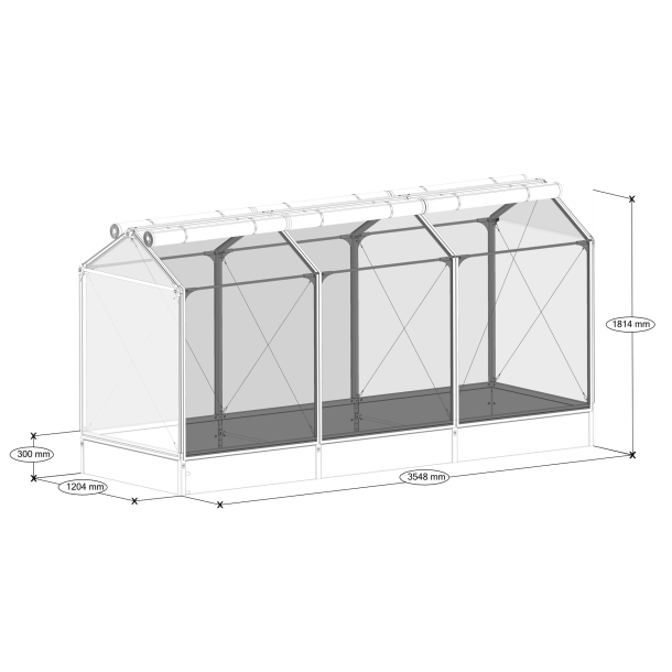 GrowCamp Greenhouse 4,3 m2 HIGH - PVC