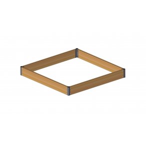 Raised bed in Siberian larch 15x120x120 cm