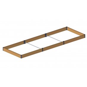 Raised bed in Siberian larch 15x120x360 cm