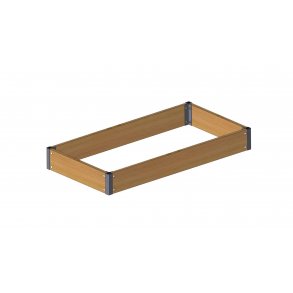 Raised bed in Siberian larch 15x62x120 cm