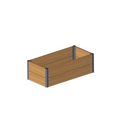 Raised bed in Siberian larch 30x90x44 cm