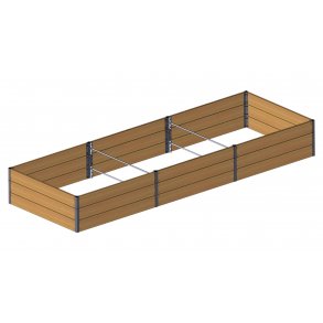 Hjbed i sibirisk lrk 45x120x360 cm