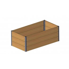 Raised bed in Siberian larch 45x62x120 cm