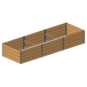 Raised bed in Siberian larch 60x120x360 cm