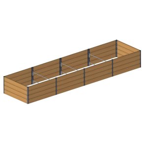 Raised bed in Siberian larch 60x120x480 cm