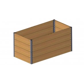 Raised bed in Siberian larch 60x62x120 cm