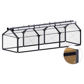 Top section AIR in Siberian larch raised bed 120x360 cm