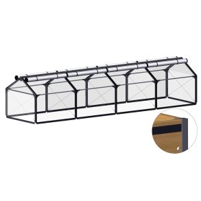 Top section AIR Siberian larch raised bed 120x480 cm