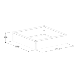 Hjbed i PVC 30x120x120 cm
