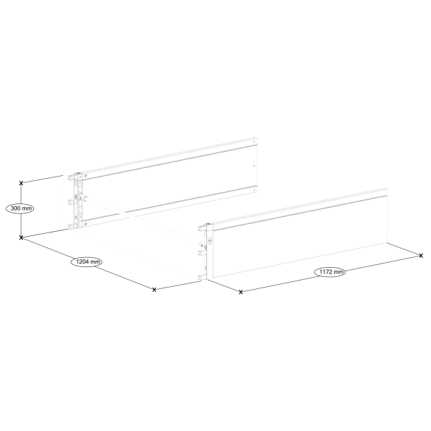Extension in PVC 30x120x120 cm
