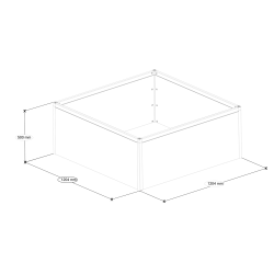 HJBED i PVC 50x120x120 cm BASIC