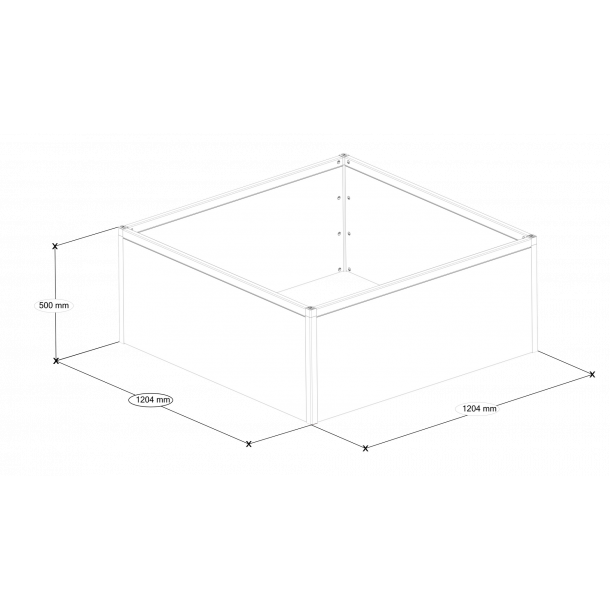 HJBED i PVC 50x120x120 cm BASIC