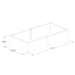 Raised bed in PVC 50x120x240 cm