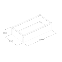 Raised bed PVC 30x62x120 cm