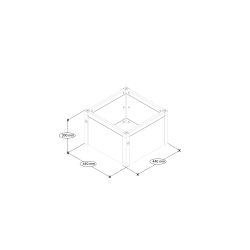 Raised bed in PVC 30x44x44 cm