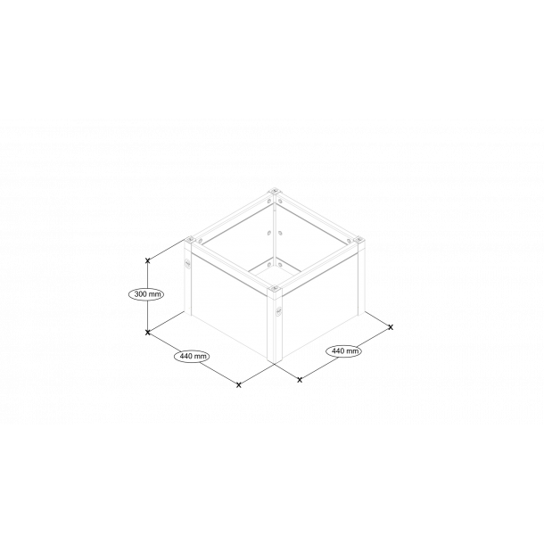 Raised bed in PVC 30x44x44 cm