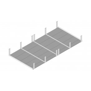 Lftet bund til hjbed i PVC 50x120x240 cm