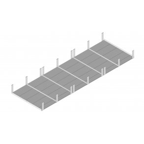 Lftet bund til hjbed af 50 cm hjt PVC 120x360 cm