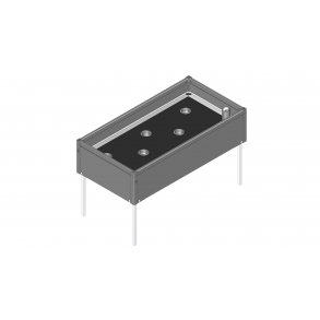 Hjbed i PVC. Inkl. GrowWater, bund og ben 30x62x120 cm