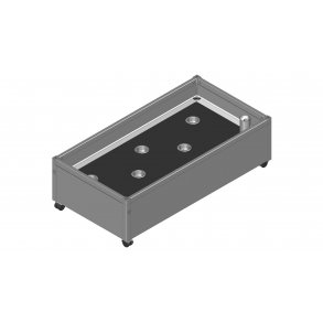 Raised bed in PVC incl. GrowWater, bottom and wheels 30x62x120 cm