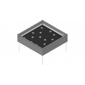 Hjbed i PVC. Inkl. GrowWater, bund og ben 30x120x120 cm