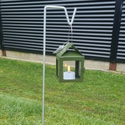 A2 Living fyrfads grn lanterne og spyd til fyrfads lanterne m. LED fyrfadslys