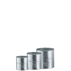 Galvaniserede Urtepotte (st m. 3 stk. / 3 str.)