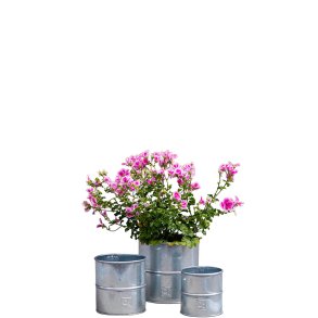 Galvaniserede Urtepotte (st m. 3 stk. / 3 str.)