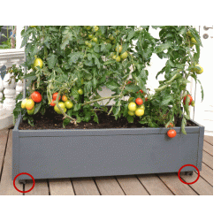 Hjul til hjbed af PVC 120x62 eller 120x120 cm