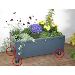 Hjul til hjbed af PVC 90x44 og 44x44 cm