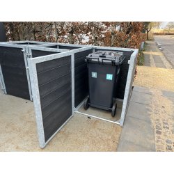 Triple (3) skraldespandsskjuler classic - m/lger