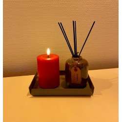 Rd LED Bloklys 7,5x10 cm