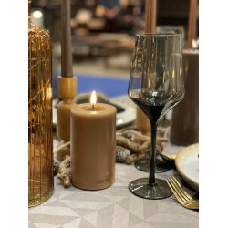 Deluxe Homeart Caramel LED Bloklys 7,5x12,5 cm - 2. sortering