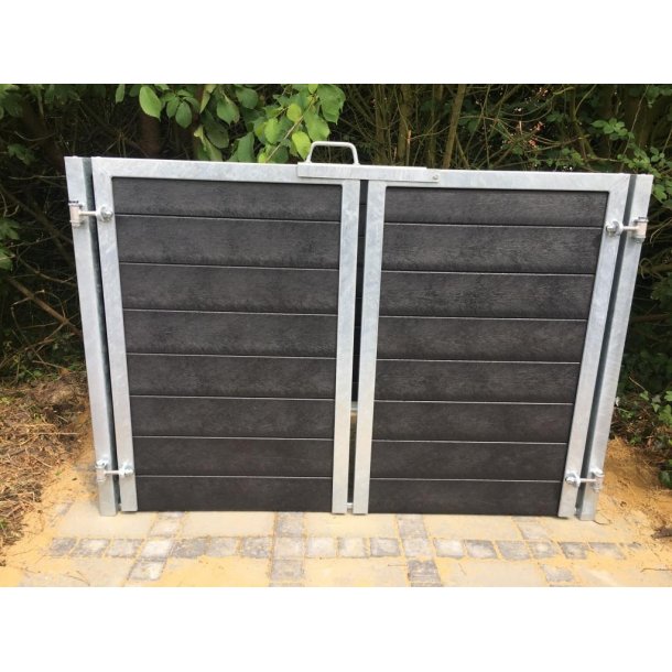 Dobbelt (2) skraldespandsskjuler Classic m/lge