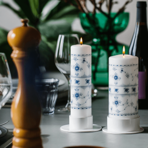 Bloklys 5x20 cm. Musselmalet, bl