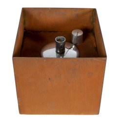 Oljelampor I Corten Stl - Kvadratisk